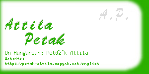 attila petak business card